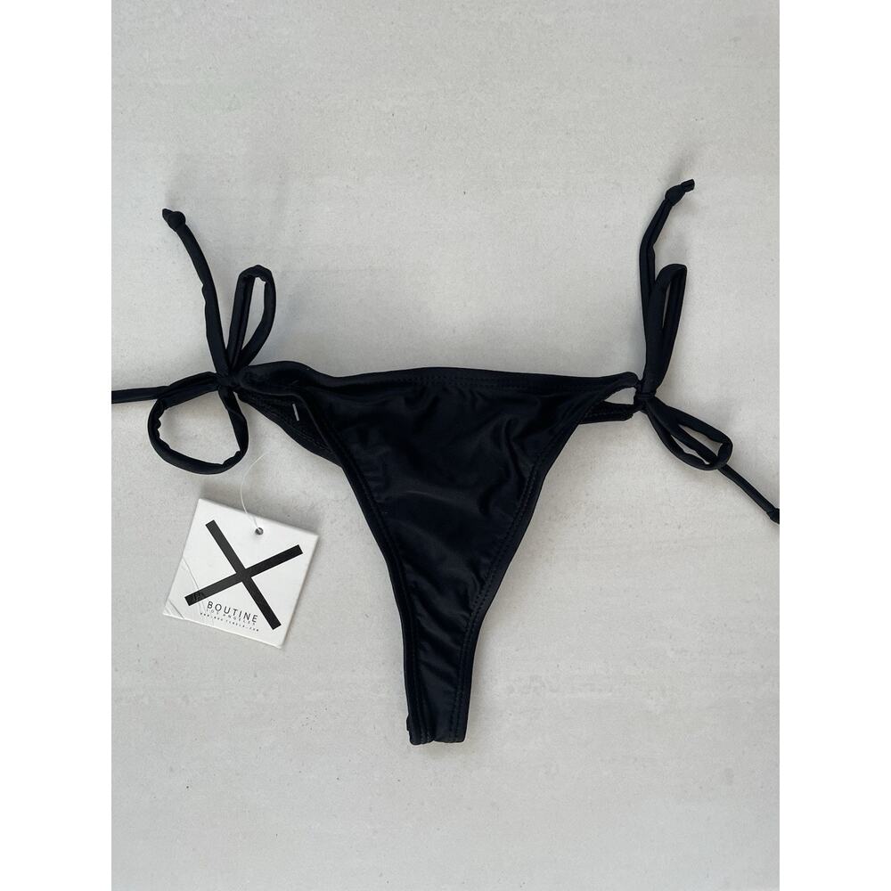 Boutine LA Swim Women S String Bikini Bottom Swimwear Summer Beach Black NWT